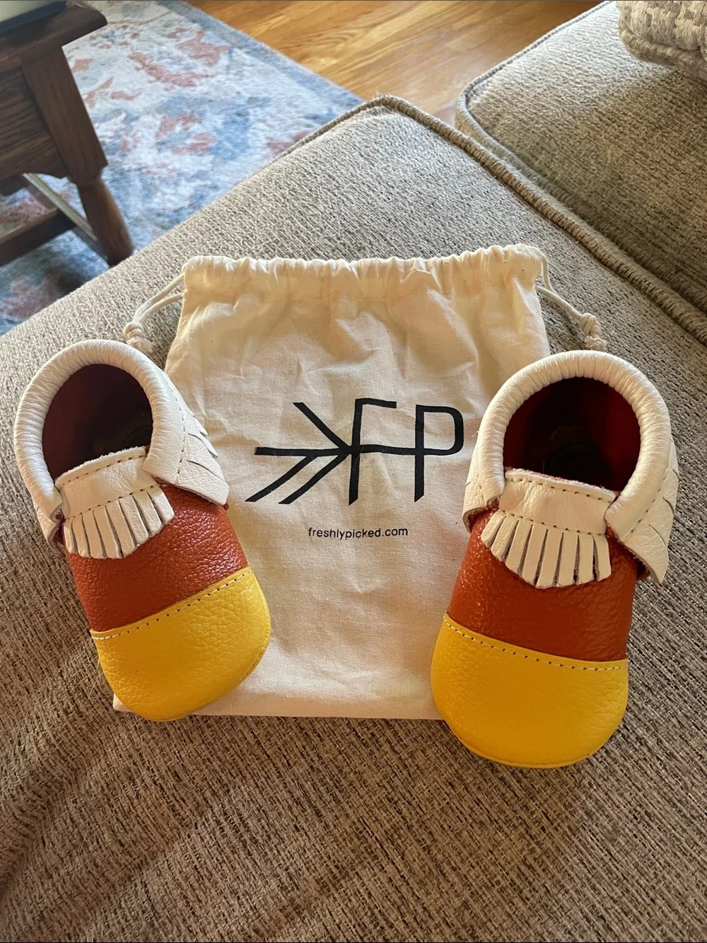 Freshly Picked Moccasins Candy Corn Size 5